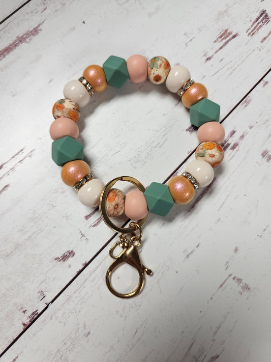 Fall Florals Beaded Wristlet