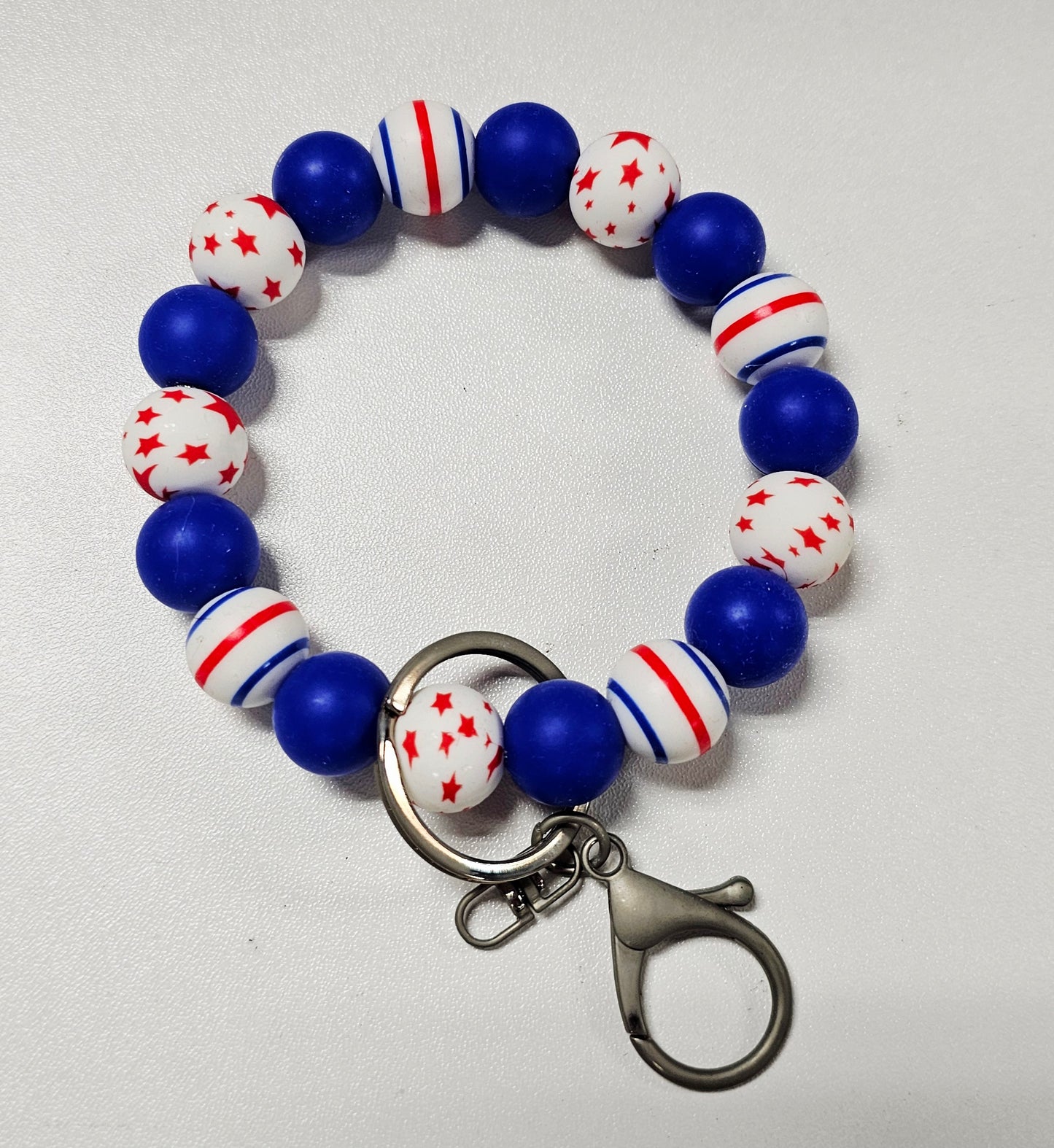 Patriotic Beaded Wristlet