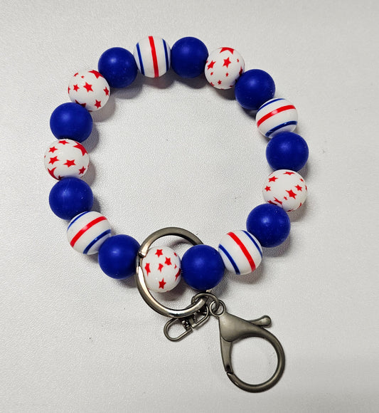 Patriotic Beaded Wristlet