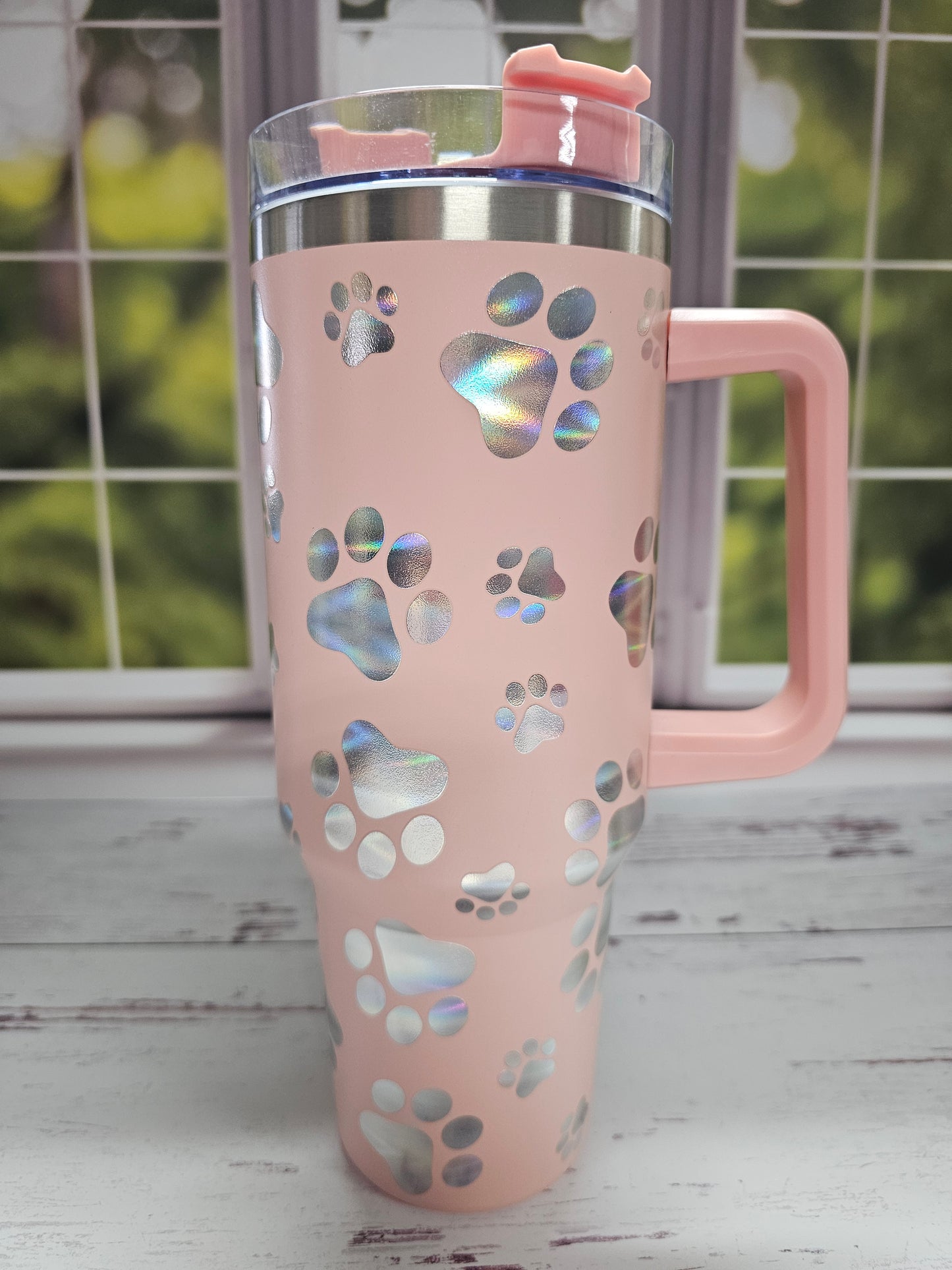 Paw Print Tumbler in Pink
