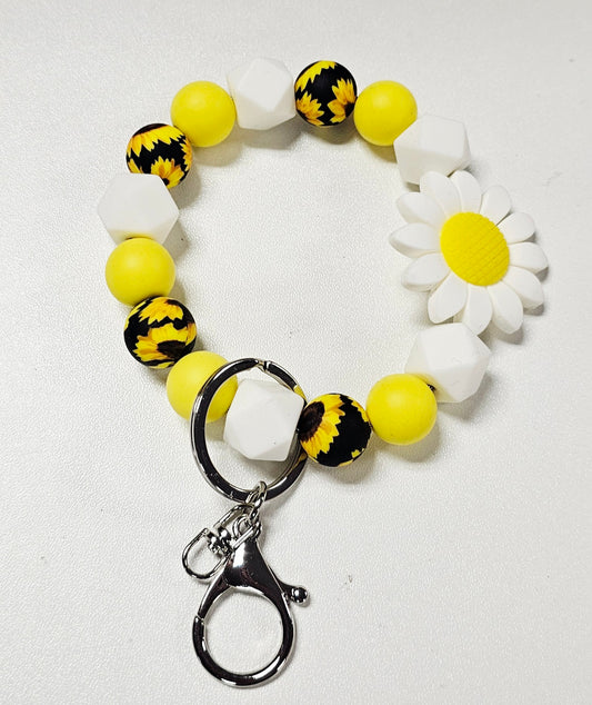 Sunflower Love Beaded Wristlet