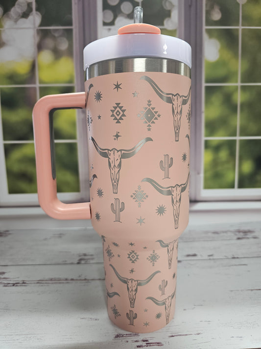 Peachy Aztec Tumbler