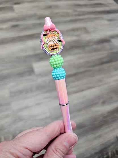 Pumpkin Labubu Beaded Pen