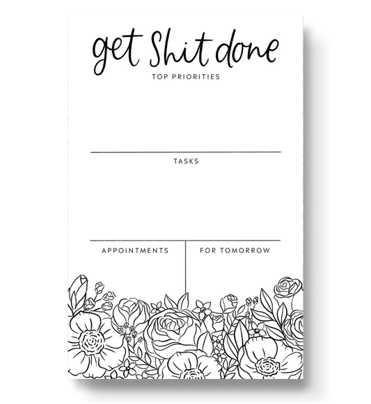 Get Shit Done Daily Planner Notepad - Simply Graced Mama