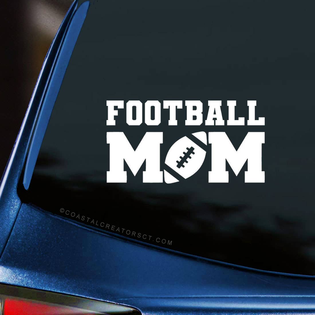 Football Mom Vinyl Window Sticker Decal