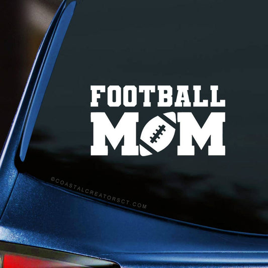 Football Mom Vinyl Window Sticker Decal