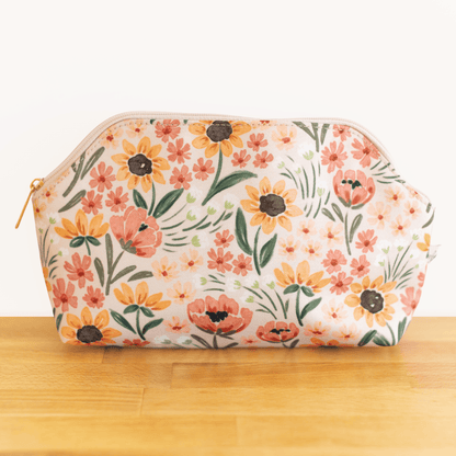 Sunny Poppies Zipper Pouch - Simply Graced Mama