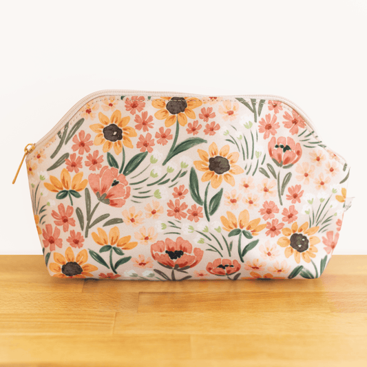 Sunny Poppies Zipper Pouch - Simply Graced Mama