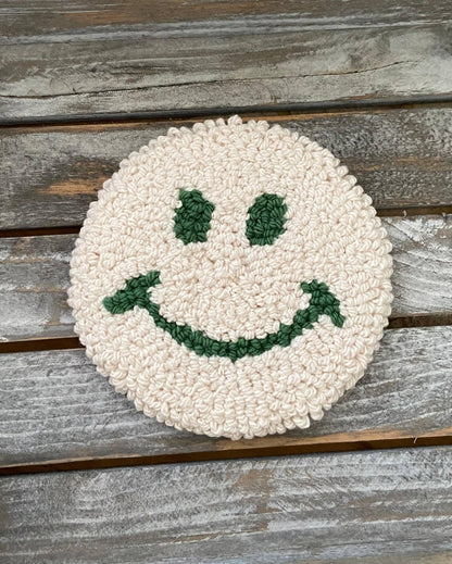 Smiley Face Mug Rug/Coaster - Simply Graced Mama