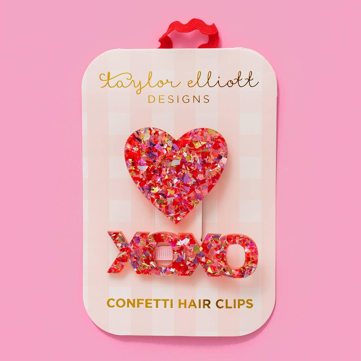 Heart + XOXO Hair Clips - Simply Graced Mama