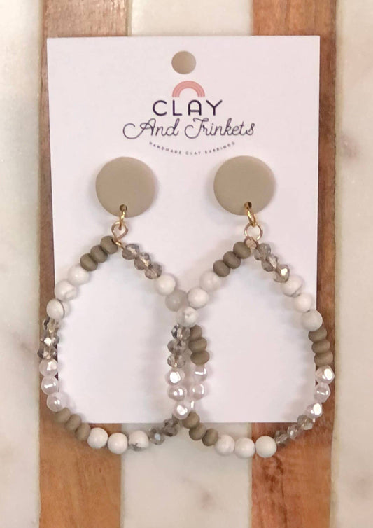 Beaded Hoop Dangles