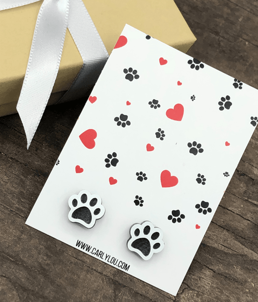 Paw Print Earrings - Simply Graced Mama